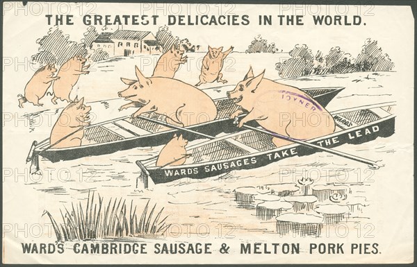 Ward's meat products, 1890s. Artist: Unknown