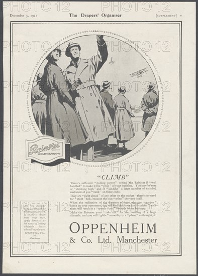 Oppenheim & Co Menswear, 1929. Artist: Wilfred Fryer