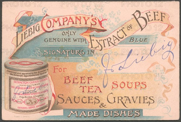 Liebig Company Meat extract, 1880s. Artist: Unknown