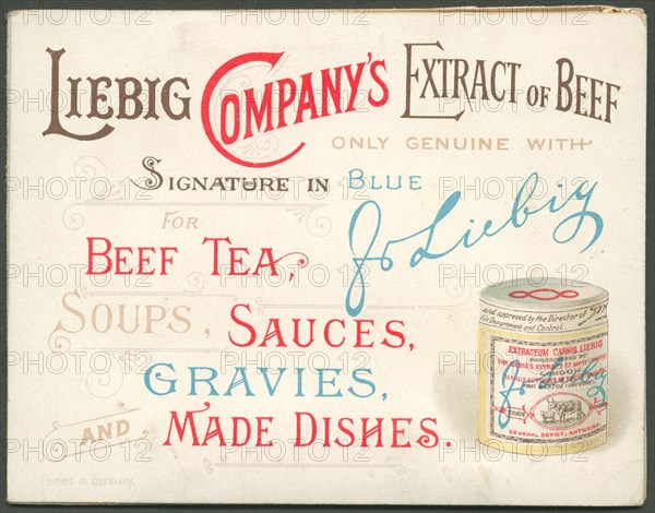 Liebig Company Meat extract, 1880s. Artist: Unknown