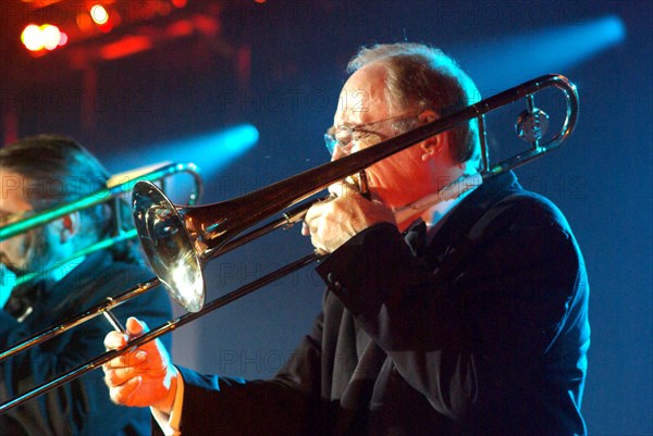 Chris Barber, Brecon Jazz Festival, Powys, Wales.  Artist: Brian O'Connor