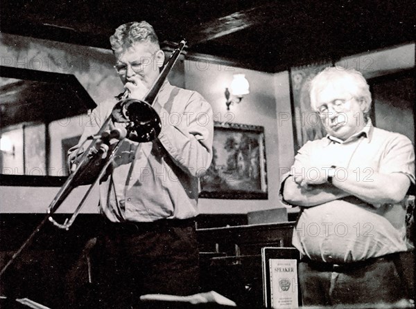 Mark Nightingale and Henry Lowther, Watermill, Dorking, Surrey, 2000. Artist: Brian O'Connor