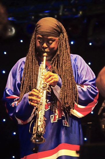 Courtney Pine, Love Supreme Jazz Festival, Glynde, East Sussex, 2013. Artist: Brian O'Connor