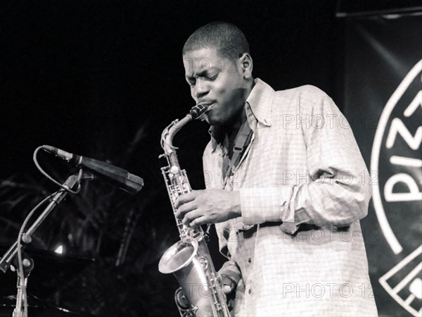 Soweto Kinch, Royal Festival Hall Foyer, London, 2002. Artist: Brian O'Connor