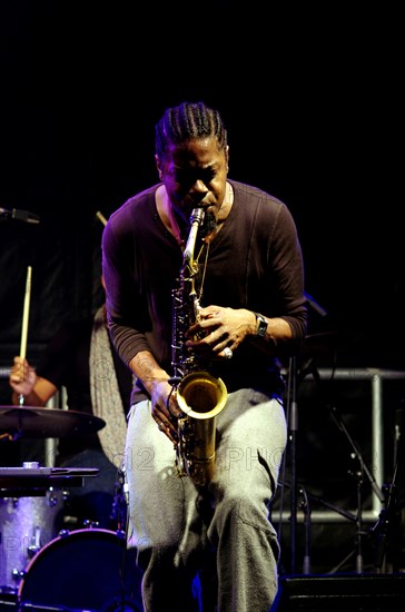 Soweto Kinch, Imperial Wharf Jazz Festival, London, 2011. Artist: Brian O'Connor