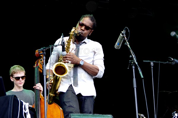 Soweto Kinch, Love Supreme Jazz Festival, Glynde, East Sussex, 2013. Artist: Brian O'Connor