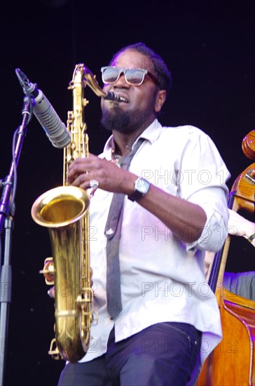 Soweto Kinch, Love Supreme Jazz Festival, Glynde, East Sussex, 2013. Artist: Brian O'Connor