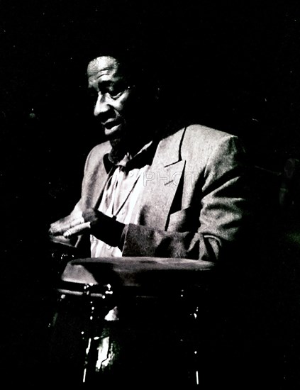 Mongo Santamaria, Ronnie Scott's, London, 1990. Artist: Brian O'Connor