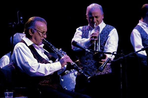 Enrico Tomasso and Acker Bilk, Dorking Halls, Dorking, Surrey, 2012. Artist: Brian O'Connor