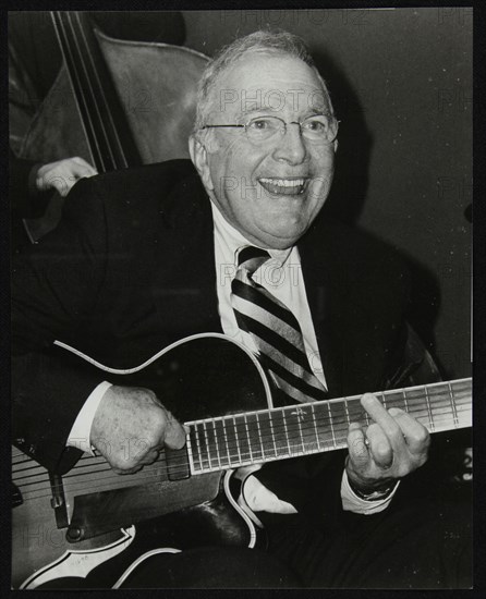 American guitarist Bucky Pizzarelli at The Fairway, Welwyn Garden City, Hertfordshire, 2000. Artist: Denis Williams