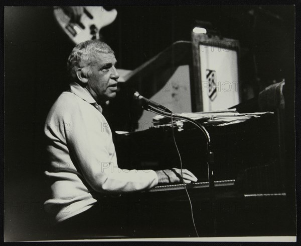 Buddy Rich playing the piano, Forum Theatre, Hatfield, Hertfordshire, November 1986. Artist: Denis Williams