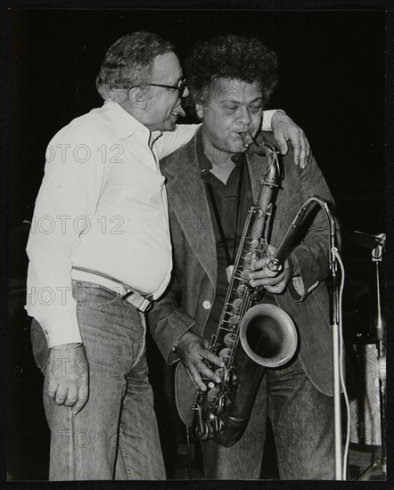 Buddy Rich and Steve Marcus at the Royal Festival Hall, London, June 1985. Artist: Denis Williams