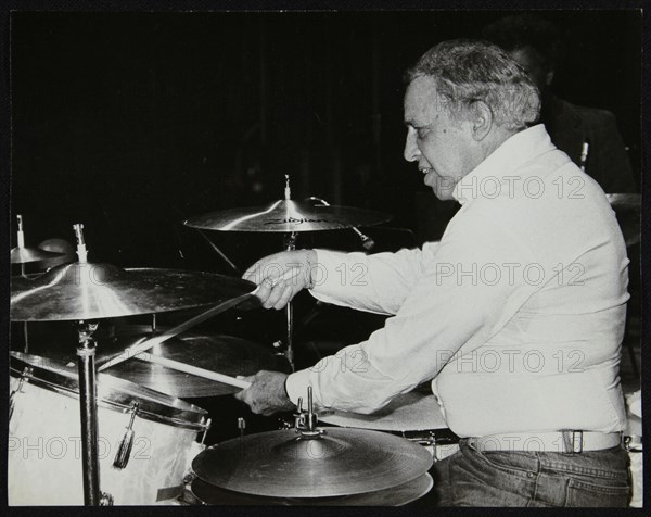 Buddy Rich on the drums, Royal Festival Hall, London, June 1985. Artist: Denis Williams