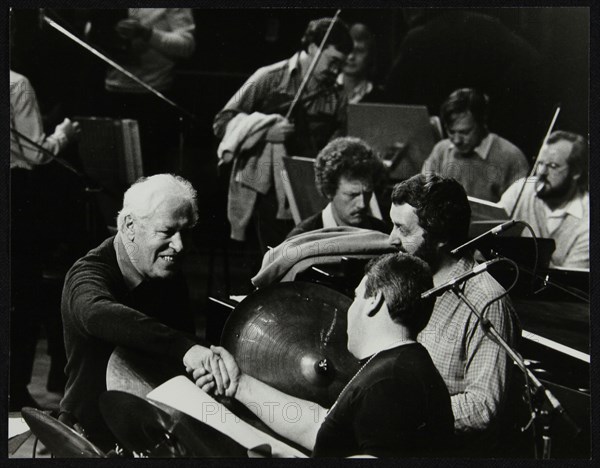 Dizzy Gillespie's concert with the Royal Philharmonic Orchestra, Royal Festival Hall, London, 1985.  Artist: Denis Williams