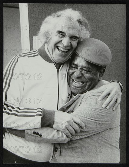 Dave Brubeck and Dizzy Gillespie at the Capital Radio Jazz Festival, Alexandra Palace, London, 1979. Artist: Denis Williams