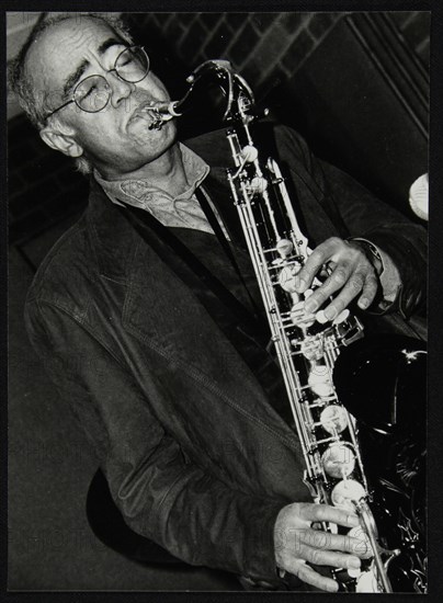 Art Themen playing tenor saxophone at The Fairway, Welwyn Garden City, 1993. Artist: Denis Williams