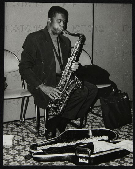 American tenor saxophonist Rickey Woodard at The Fairway, Welwyn Garden City, Hertfordshire, 1996. Artist: Denis Williams