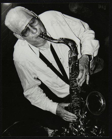 Saxophonist Don Rendell playing at The Fairway, Welwyn Garden City, Hertfordshire, 18 August 1991. Artist: Denis Williams