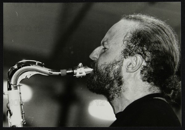 Mornington Lockett playing tenor saxophone at The Fairway, Welwyn Garden City, Hertfordshire, 1992.  Artist: Denis Williams