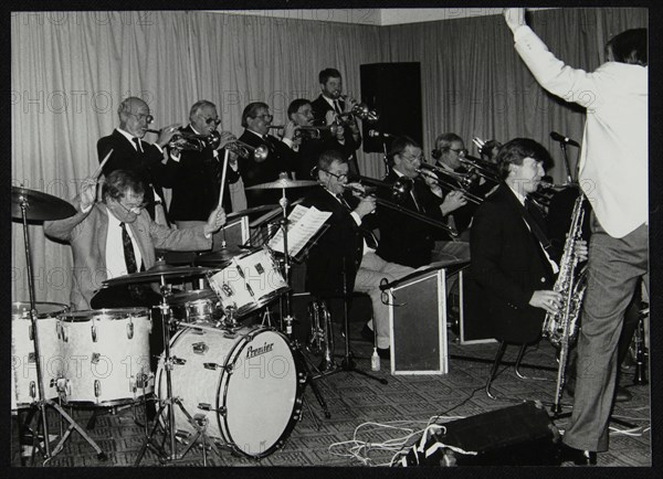 Drummer Ronnie Verrell and the Sound of 17 Big Band at The Fairway, Welwyn Garden City, Herts, 1991. Artist: Denis Williams