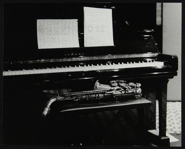 Saxophone and piano, The Fairway, Welwyn Garden City, Hertfordshire, 7 May 2000. Artist: Denis Williams