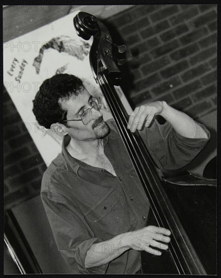 Bassist Richard Foot playing at The Fairway, Welwyn Garden City, Hertfordshire, 1999. Artist: Denis Williams