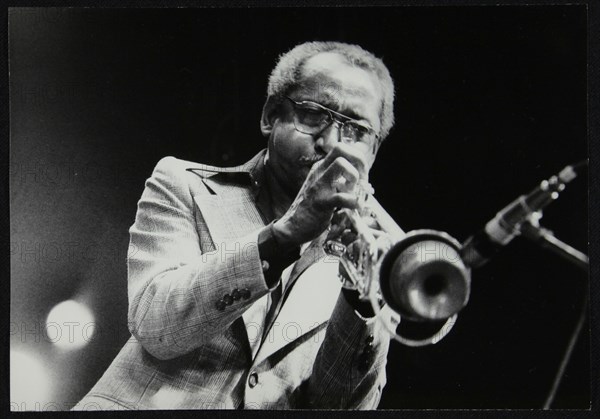 Joe Newman playing his trumpet, Beaulieu, Hampshire, July 1977. Artist: Denis Williams