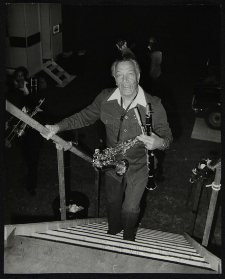 Earle Warren of the Lionel Hampton Orchestra at the Newport Jazz Festival, Middlesbrough, 1978. Artist: Denis Williams