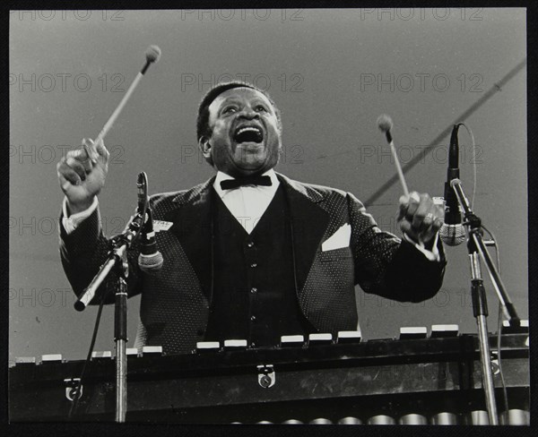 Lionel Hampton on the vibraphone, Knebworth, Hertfordshire, July 1982. Artist: Denis Williams