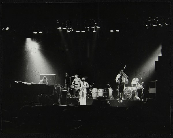 Weather Report in concert at the Odeon, Birmingham, October 1977. Artist: Denis Williams