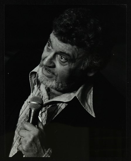 Frankie Laine on stage at the Forum Theatre, Hatfield, Hertfordshire, 10 May 1982. Artist: Denis Williams