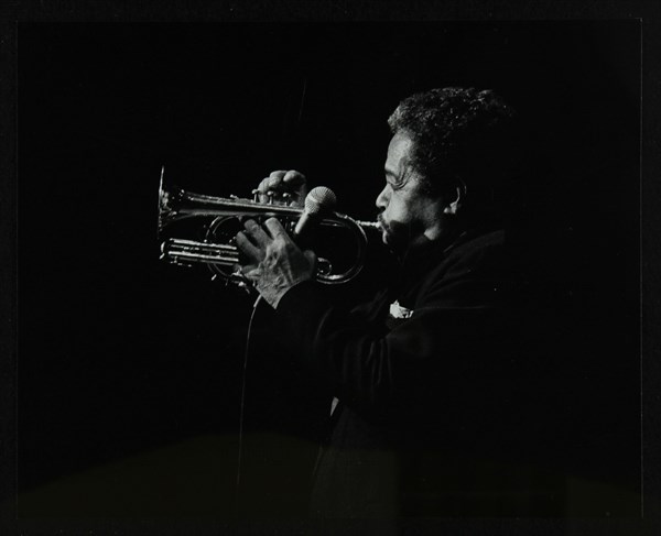 Billy Eckstine playing the flugelhorn at the Forum Theatre, Hatfield, Hertfordshire, 12 June 1980. Artist: Denis Williams