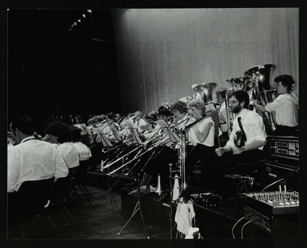 The Hatfield Concert Band in concert at the Forum Theatre, Hatfield, Hertfordshire, April 1985. Artist: Denis Williams