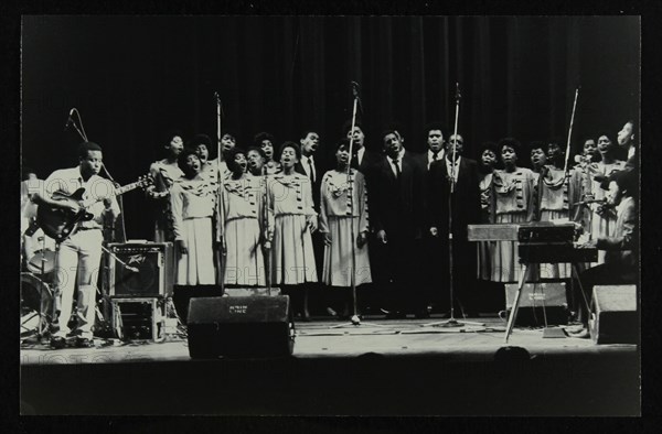 The Inspirational Choir on stage at the Forum Theatre, Hatfield, Hertfordshire, 1985. Artist: Denis Williams