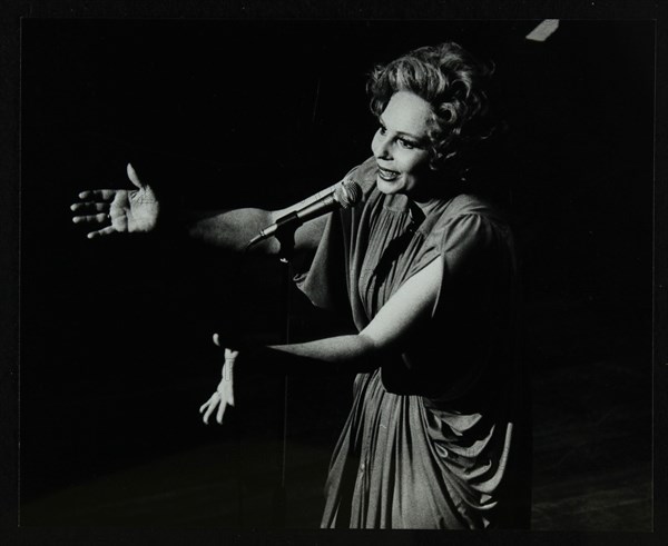 Marion Montgomery singing at the Forum Theatre, Hatfield, Hertfordshire, 17 March 1979. Artist: Denis Williams