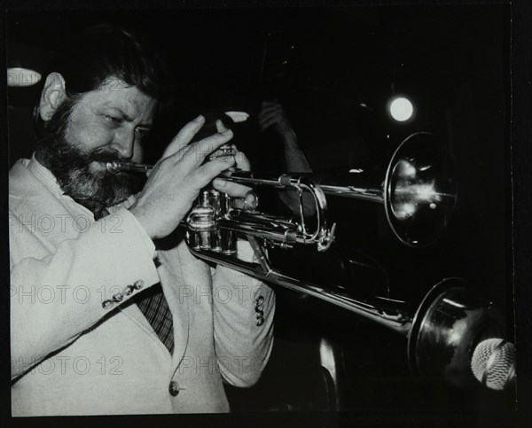 American trumpeter Bobby Shew performing at The Bell, Codicote, Hertfordshire, 19 May 1985. Artist: Denis Williams