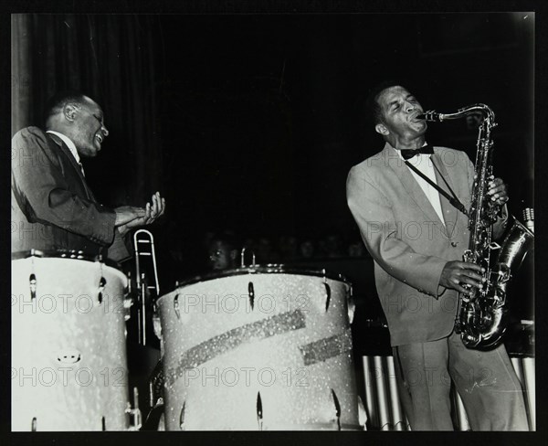 The Lionel Hampton Orchestra in concert at Colston Hall, Bristol, 1956. Artist: Denis Williams