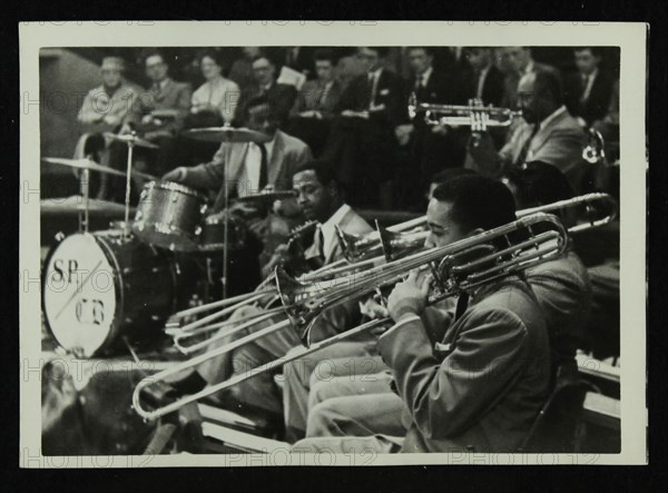 The Count Basie Orchestra in concert, c1950s. Artist: Denis Williams