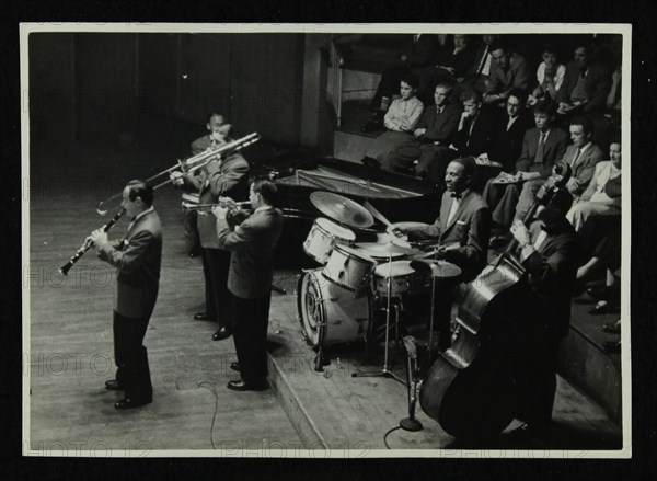 Jack Teagarden's band in concert at Colston Hall, Bristol, 1957. Artist: Denis Williams