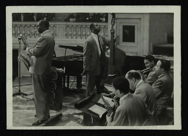 The Count Basie Orchestra in concert, c1950s. Artist: Denis Williams