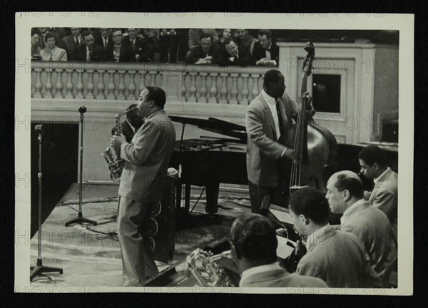 The Count Basie Orchestra in concert, c1950s. Artist: Denis Williams