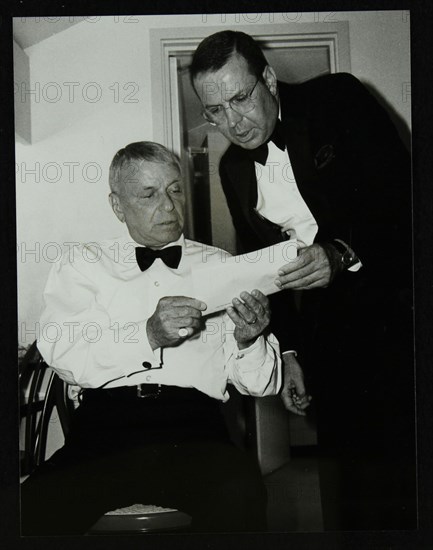 Frank Sinatra and Frank Sinatra Jr backstage at the Royal Albert Hall, London, 28 May 1992. Artist: Denis Williams