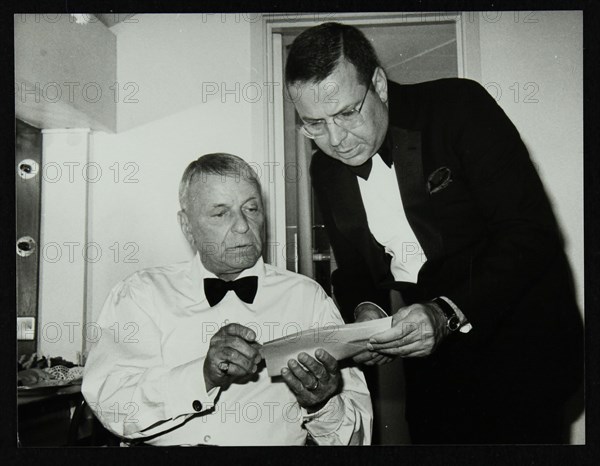 Frank Sinatra and Frank Sinatra Jr backstage at the Royal Albert Hall, London, 28 May 1992. Artist: Denis Williams