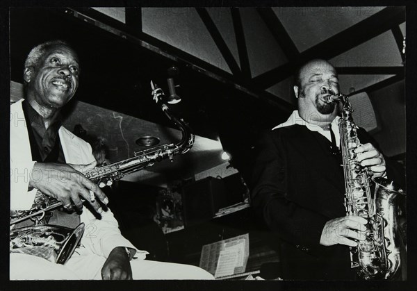 Sonny Stitt and Red Holloway playing at The Bell, Codicote, Hertfordshire, 24 November 1980. Artist: Denis Williams