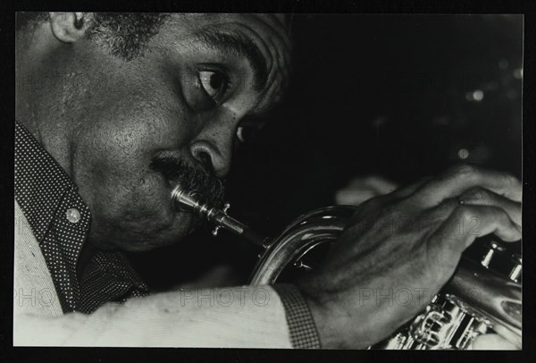 American trumpet and flugelhorn player Art Farmer at The Bell, Codicote, Hertfordshire, 1983. Artist: Denis Williams