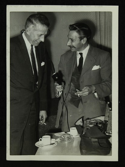 American bandleader Stan Kenton giving an interview, c1950s. Artist: Denis Williams