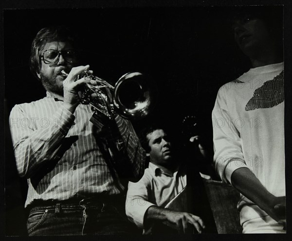 Henry Lowther, Chris Laurence and Norma Winstone on stage at The Stables, Wavendon, Buckinghamshire. Artist: Denis Williams