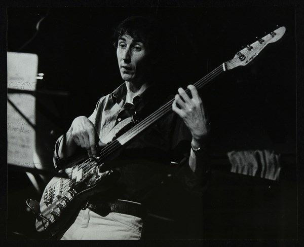 Bassist Steve Cook playing at The Stables, Wavendon, Buckinghamshire. Artist: Denis Williams