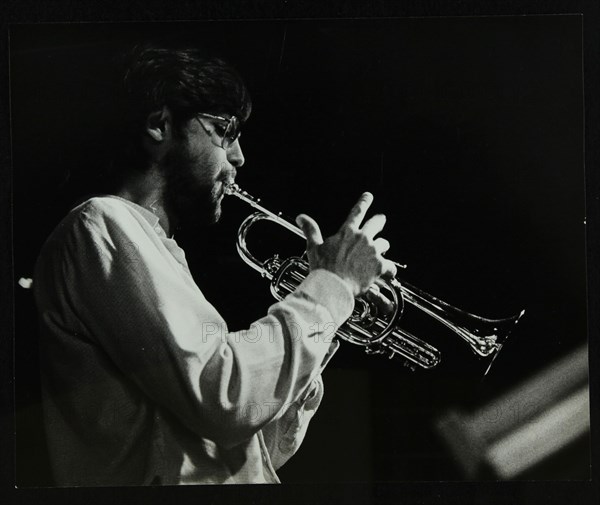 Guy Barker playing the trumpet at The Stables, Wavendon, Buckinghamshire. Artist: Denis Williams