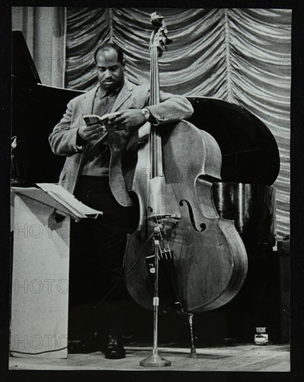 American double bassist Eddie Jones, Welwyn Garden City Cinema, Hertfordshire, 29 September 1967. Artist: Denis Williams